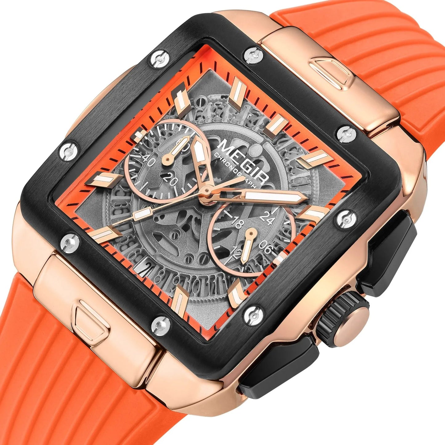 MEGIR Watch for Men Luxury Sport Quartz Wristwatch with Silicone Band Luminous Hands Date Male Chronograph Clock Reloj Hombre 2228 by MEGIR WATCH GROUP
