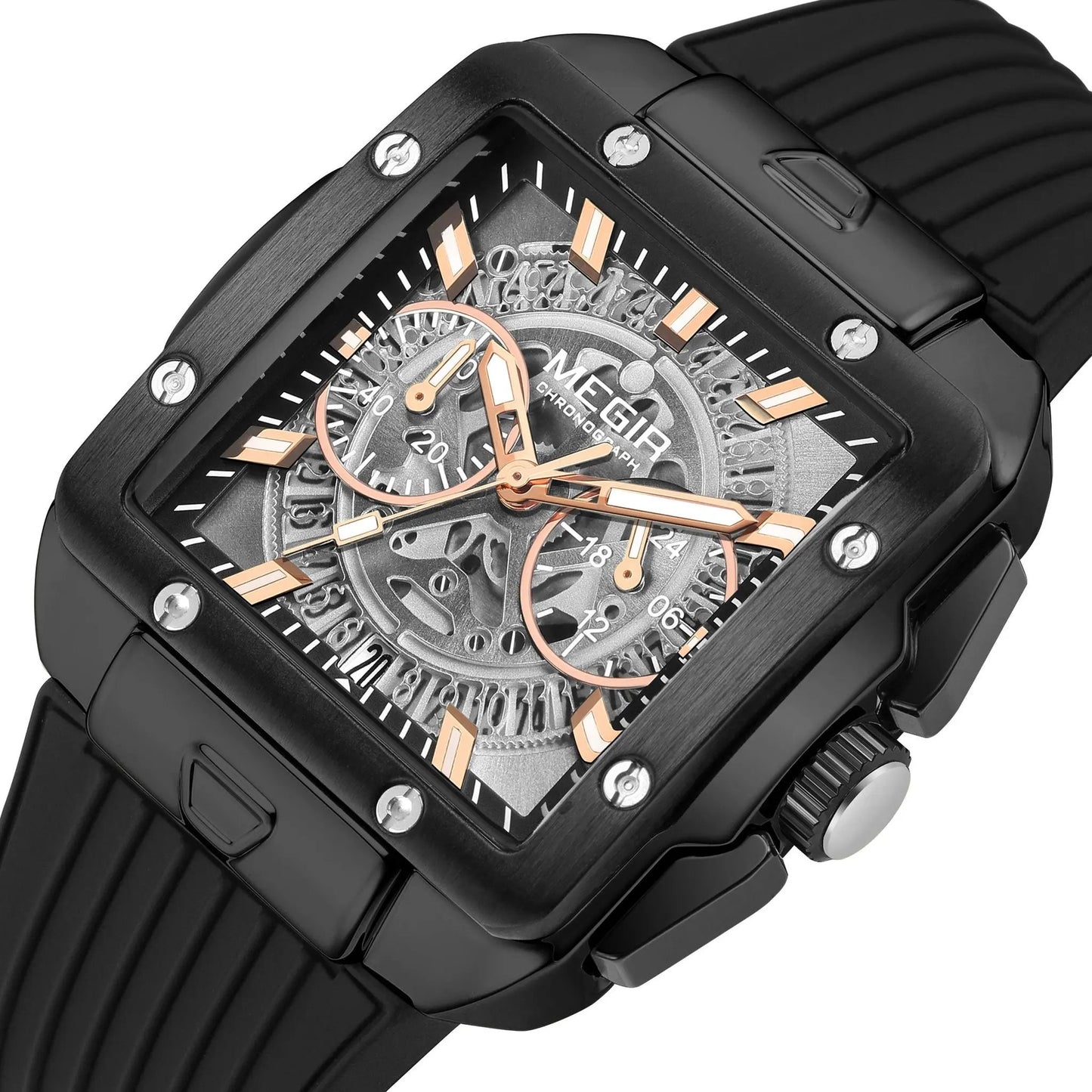 MEGIR Watch for Men Luxury Sport Quartz Wristwatch with Silicone Band Luminous Hands Date Male Chronograph Clock Reloj Hombre 2228 by MEGIR WATCH GROUP