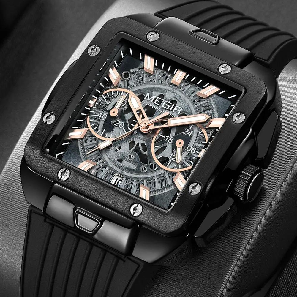 MEGIR Watch for Men Luxury Sport Quartz Wristwatch with Silicone Band Luminous Hands Date Male Chronograph Clock Reloj Hombre 2228 by MEGIR WATCH GROUP