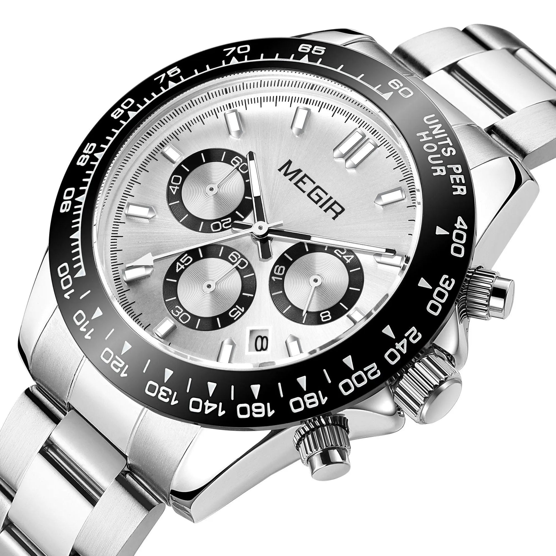 MEGIR Fashion Men Business Watches Stainless Steel Quartz Watch Luxury Casual Sport Wristwatch Waterproof Clock Reloj Hombre 8104 by MEGIR WATCH GROUP