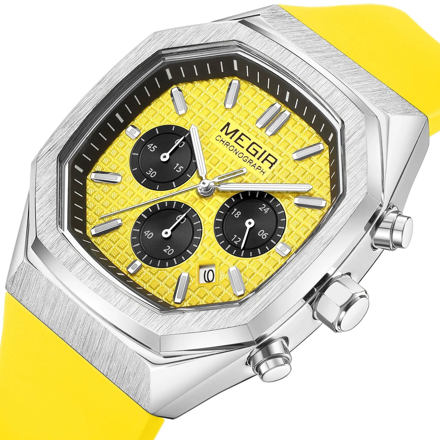 MEGIR Fashion Sport Military Watches for Men Luxury Quartz Wristwatch Silicone Strap Waterproof Date Clock 24-hour Reloj Hombre 2215 by MEGIR WATCH GROUP
