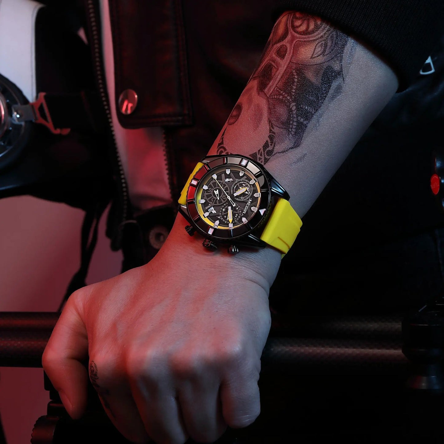 MEGIR Fashion Military Sports Watches for Men Silicone Waterproof Quartz Wristwatches with Chronograph Clock Date 24-hour 2209 by MEGIR WATCH GROUP