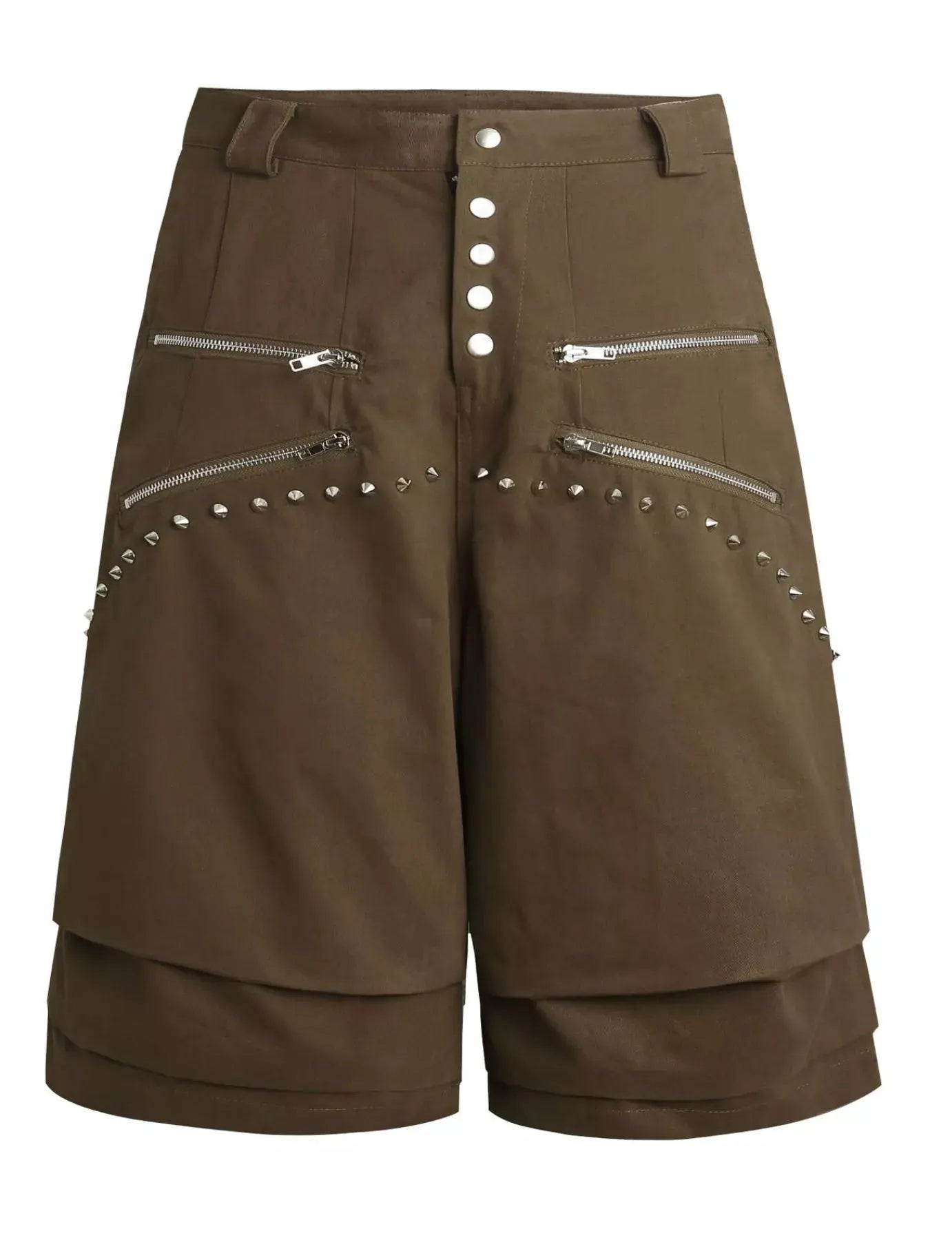 Men's Zipper Detail Wide Leg Capris by Trendsi