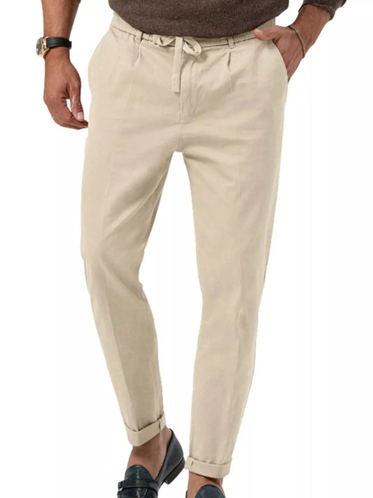Men's Full Size Casual Drawstring Pants Plus Size by Trendsi