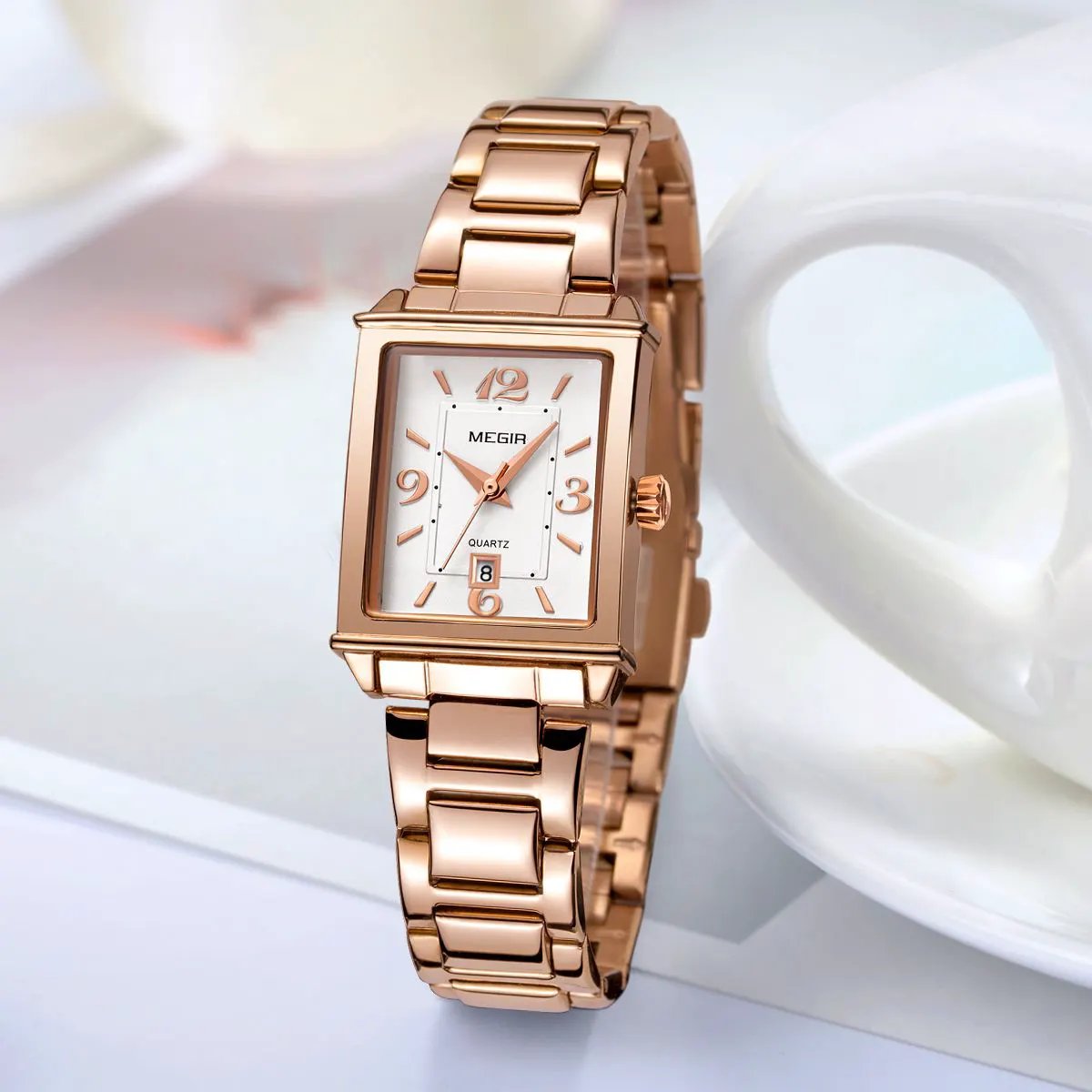 MEGIR Women Bracelet Watches Fashion Business Wristwatch for Ladies Elegant Quartz Watch Waterproof Date Clock Reloj Mujer 1079 by MEGIR WATCH GROUP