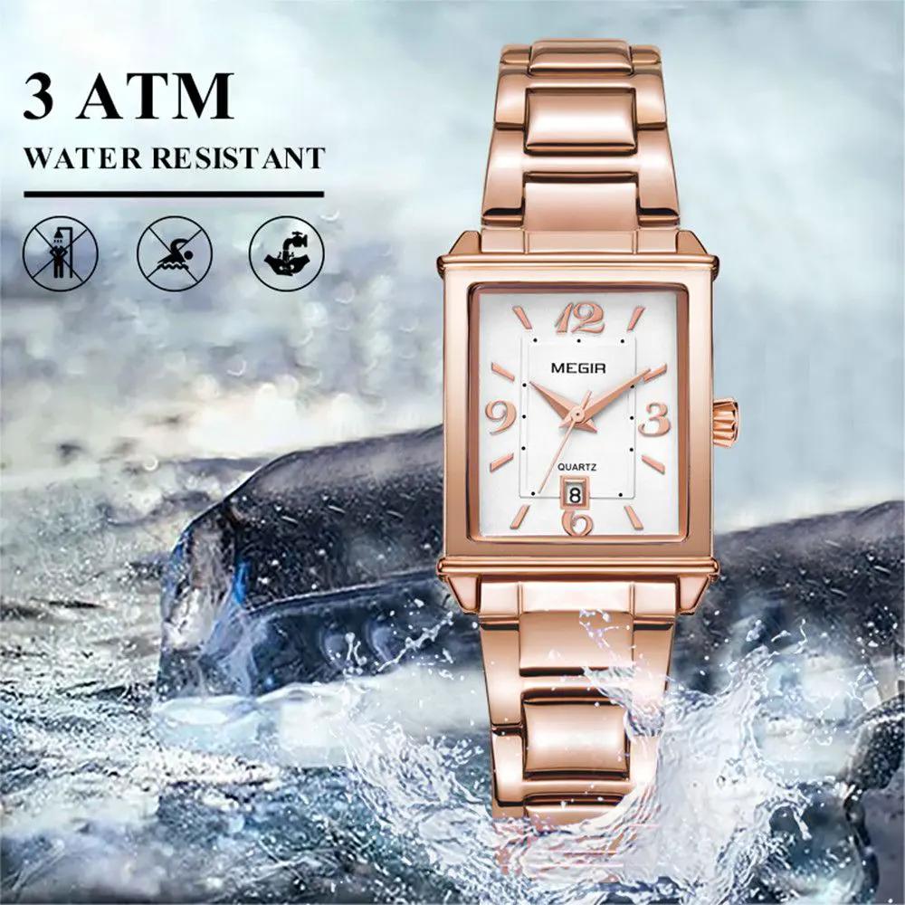 MEGIR Women Bracelet Watches Fashion Business Wristwatch for Ladies Elegant Quartz Watch Waterproof Date Clock Reloj Mujer 1079 by MEGIR WATCH GROUP