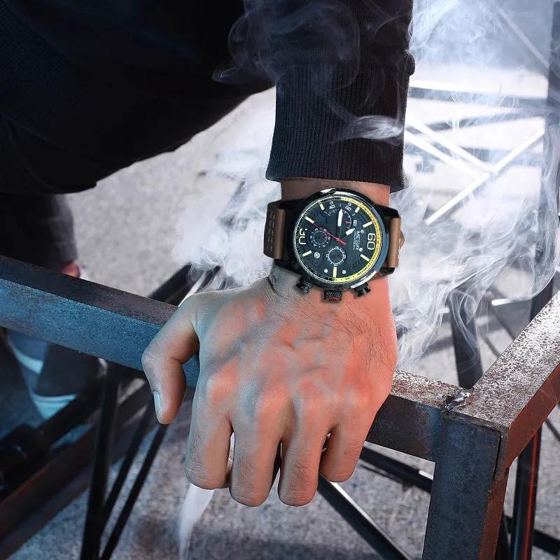 MEGIR Men Watches Fashion Brand Sport Quartz Chronograph Clock Waterproof Man Business Wristwatch 24-hour Relogio Masculino 2110 by MEGIR WATCH GROUP