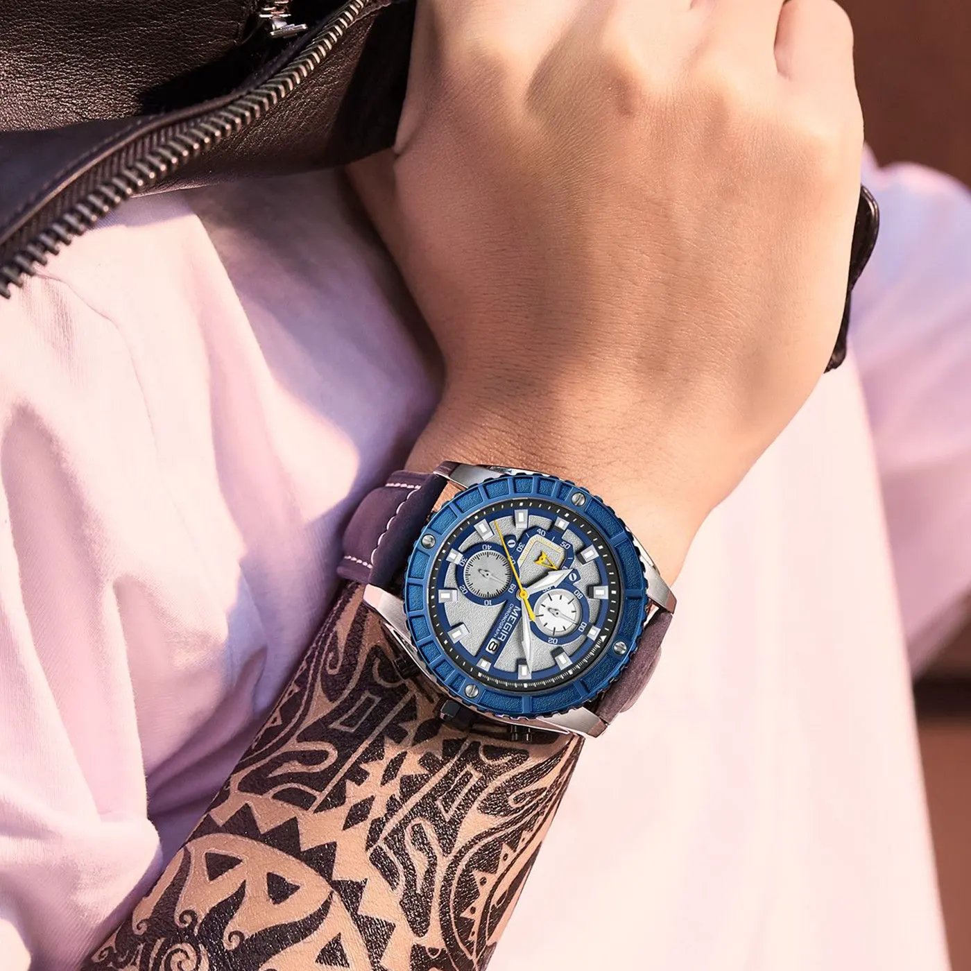 MEGIR Fashion Men's Sport Watches Waterproof Luminous Man Quartz Military Wristwatch Clock Gift for Men Relogio Masculino 2119 by MEGIR WATCH GROUP