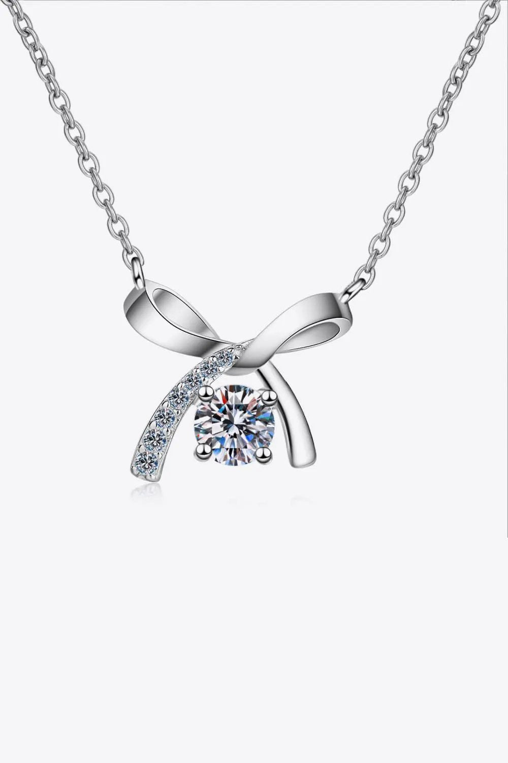 Moissanite 925 Sterling Silver Necklace by Partner Label