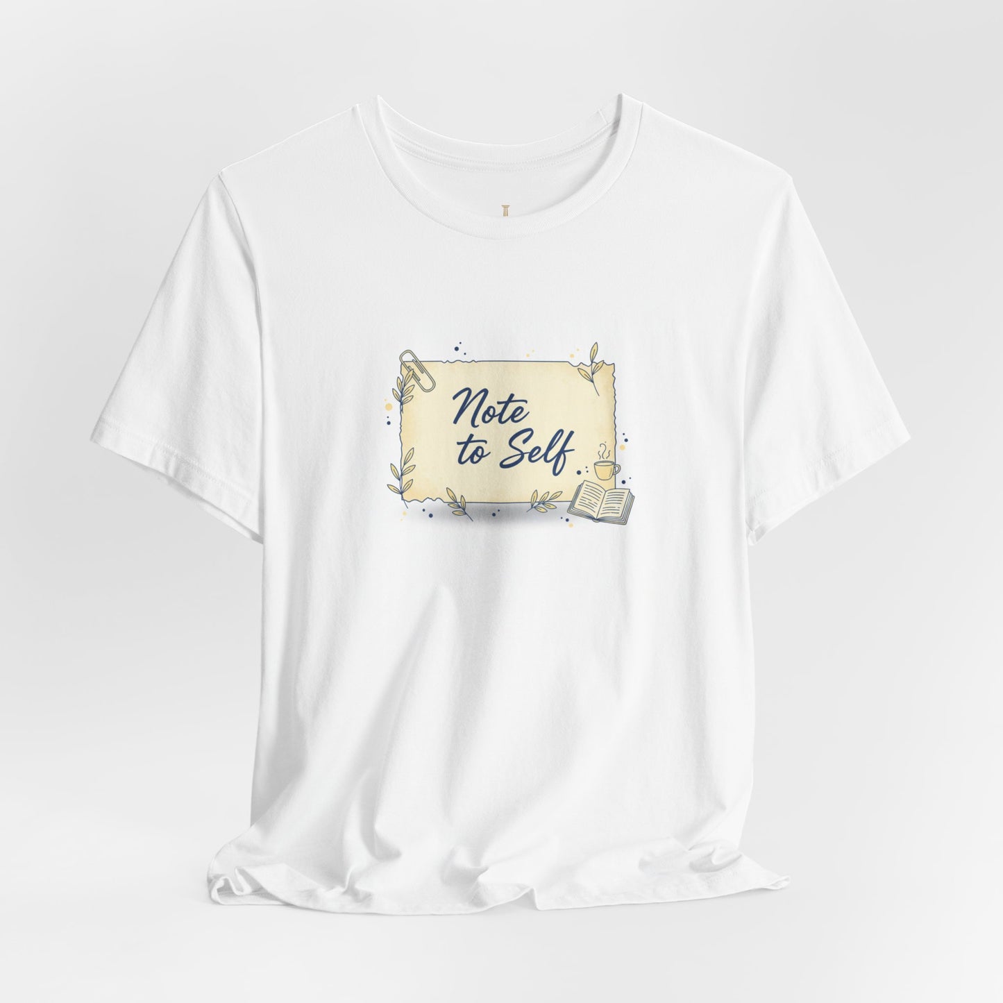 Note to Self paper note tee | post‑it reminder, handwritten analogue aesthetic