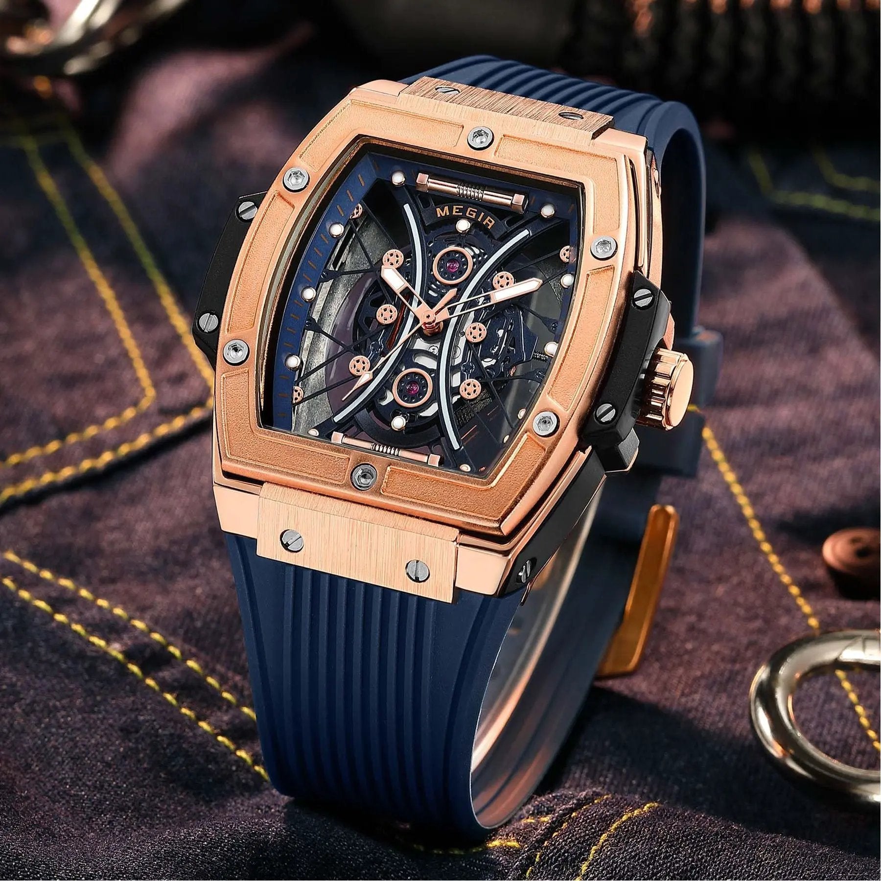 MEGIR Brand Luxury Quartz Watch for Men Fashion Military Sports Watches Waterproof Luminous Clock Wristwatch Reloj Hombre 8109 by MEGIR WATCH GROUP