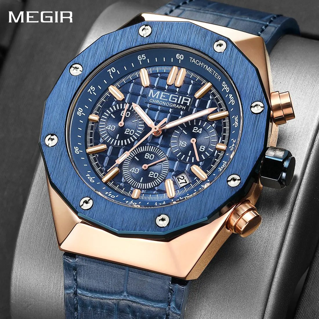MEGIR Relogio Masculino Luxury Business Men Watches Fashion Military Watch Date Luminous Casual Quartz Wristwatch Man Clock 2213 by MEGIR WATCH GROUP