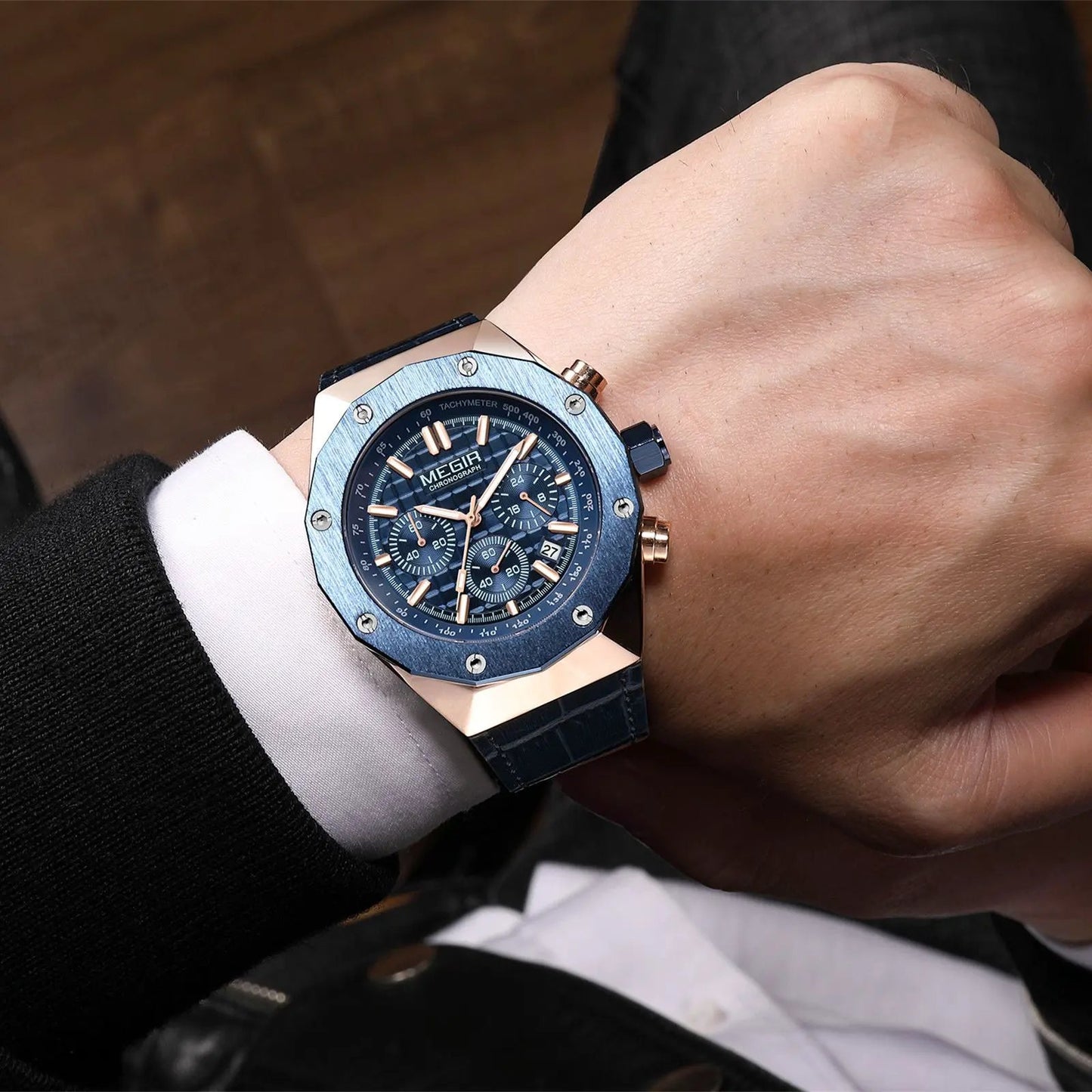 MEGIR Relogio Masculino Luxury Business Men Watches Fashion Military Watch Date Luminous Casual Quartz Wristwatch Man Clock 2213 by MEGIR WATCH GROUP