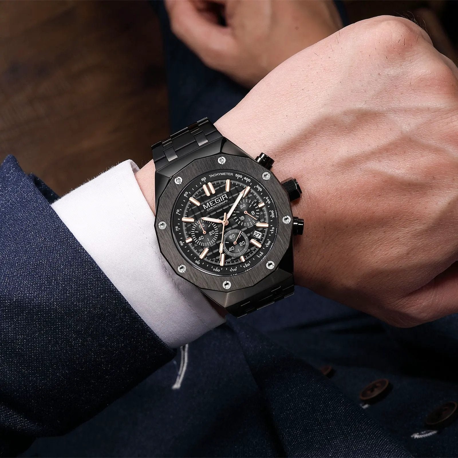 MEGIR Relogio Masculino Luxury Business Men Watches Fashion Military Watch Date Luminous Casual Quartz Wristwatch Man Clock 2213 by MEGIR WATCH GROUP