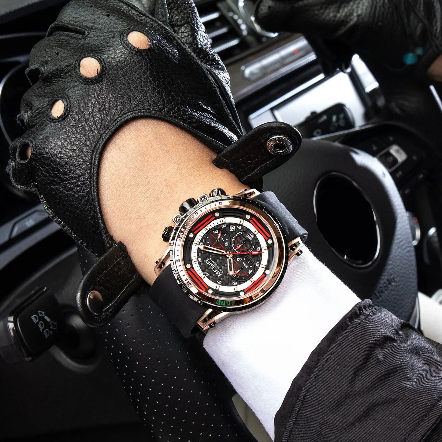 MEGIR Men's Sports Military Watches Fashion Luxury Quartz Wristwatch Silicone Strap Waterproof Chronograph Luminous Male Clock 2143 by MEGIR WATCH GROUP