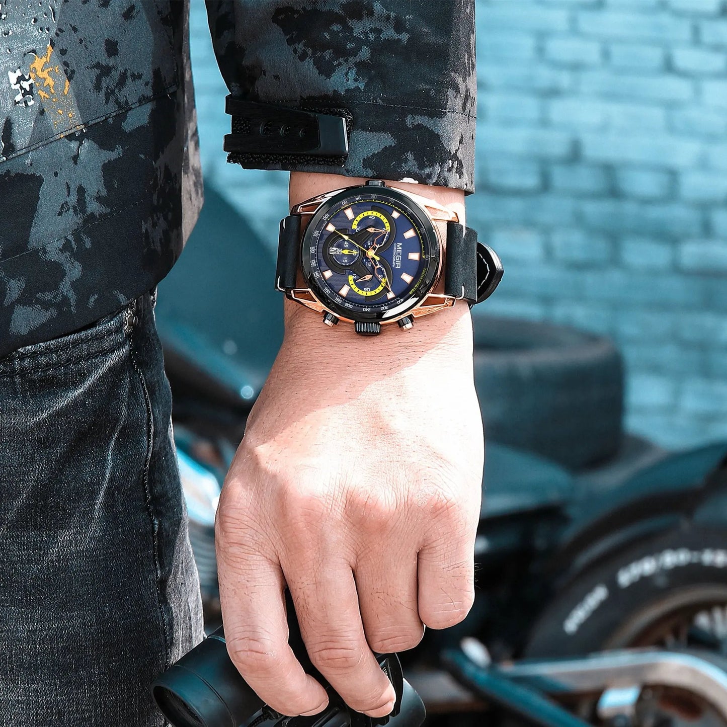 MEGIR Top Brand Luxury Men's Wrist Watch Man Luminous Waterproof Sport Men Quartz Wristwatches Relogio Masculino Dropshipping 2135 by MEGIR WATCH GROUP