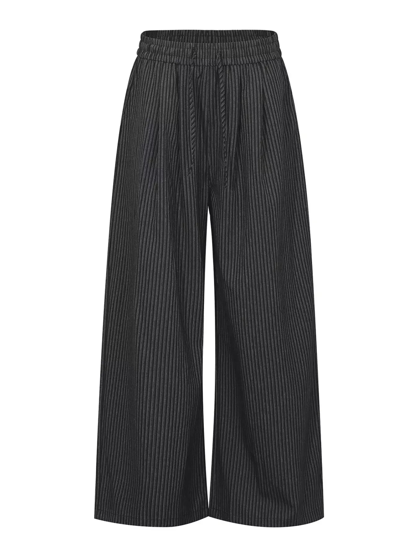 Men's Striped Wide-Leg Drawstring Pants by Trendsi
