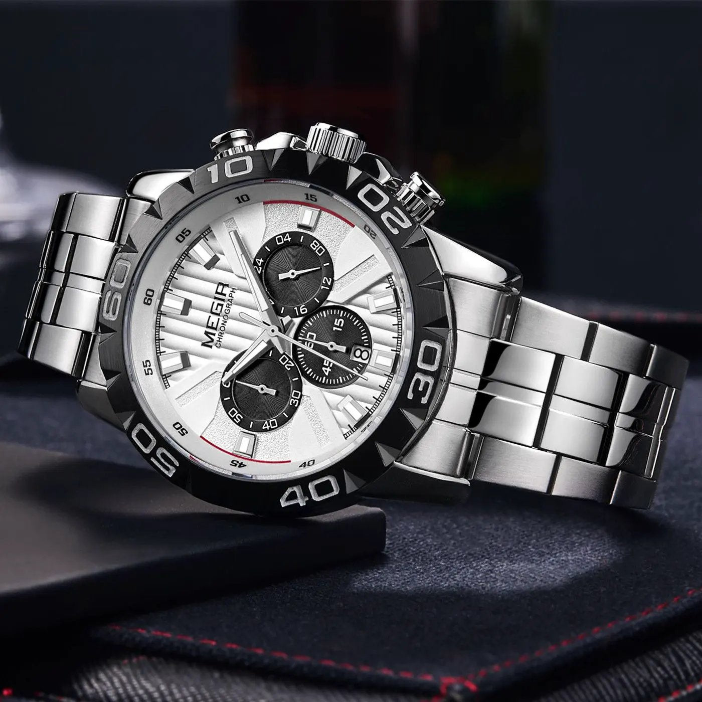 MEGIR Watches Business Mens Watches Top Brand Luxury Quartz Casual Wristwatch Date Clock Waterproof Wrist Watch Chronograph 2087 by MEGIR WATCH GROUP