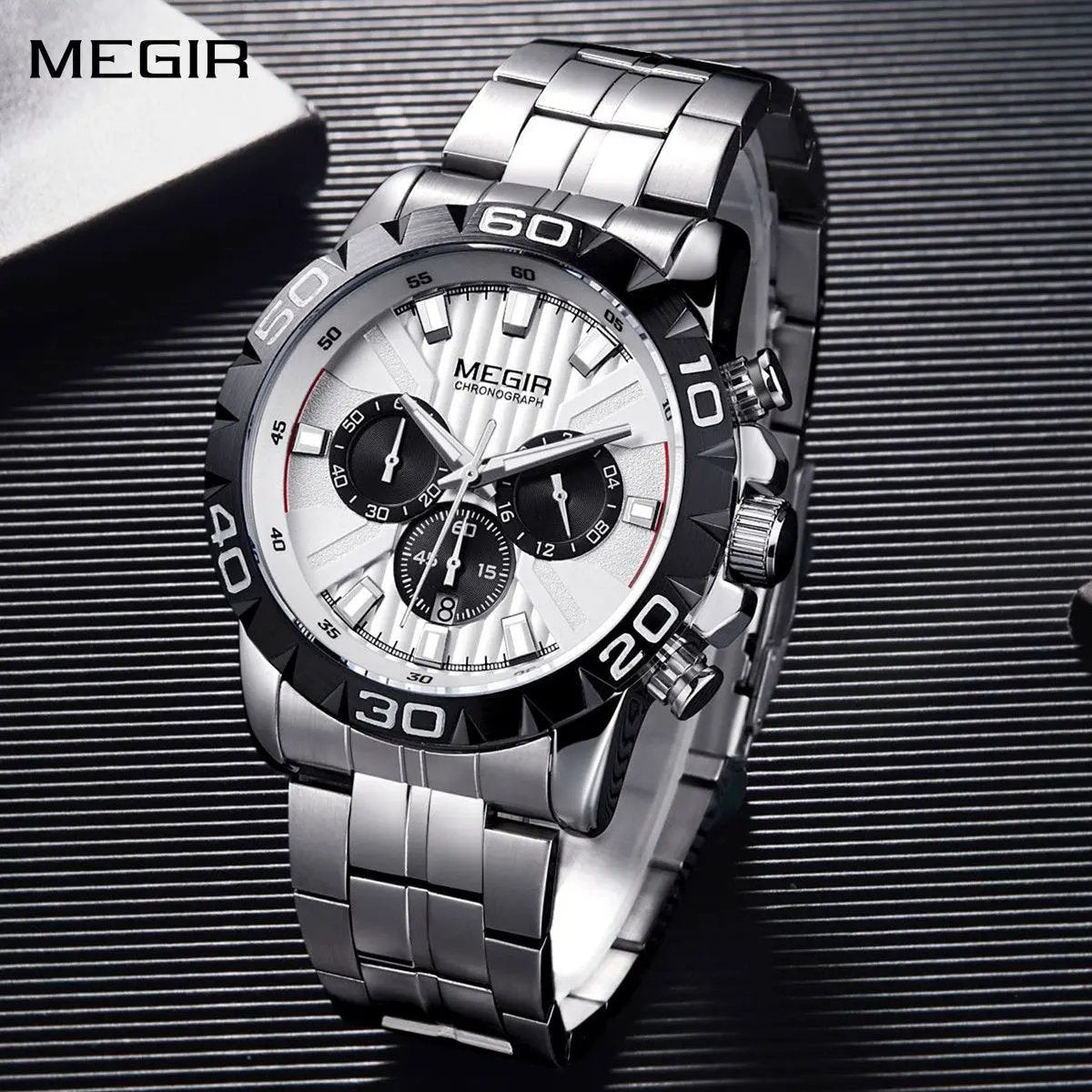 MEGIR Watches Business Mens Watches Top Brand Luxury Quartz Casual Wristwatch Date Clock Waterproof Wrist Watch Chronograph 2087 by MEGIR WATCH GROUP