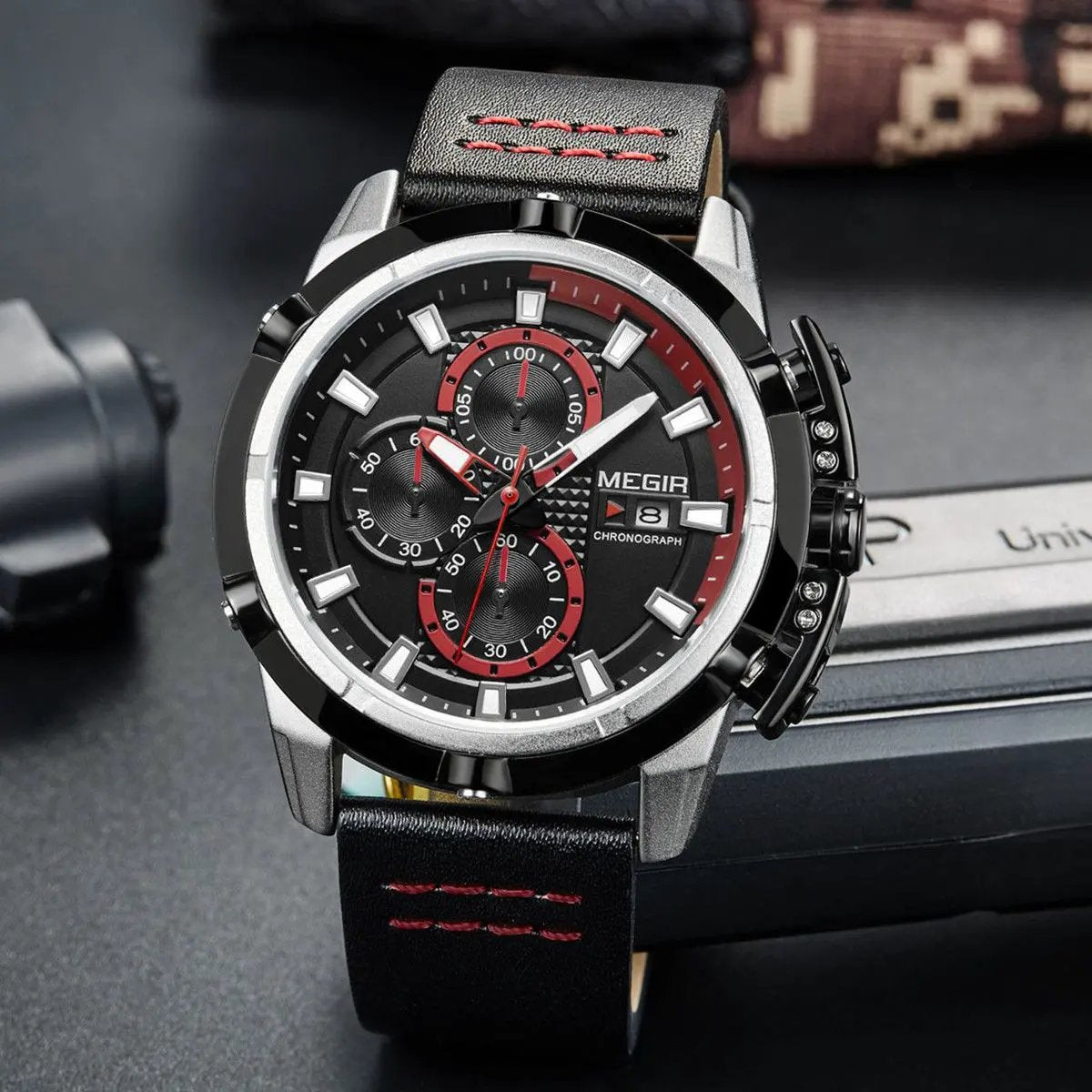 MEGIR Luxury Men's Watch Chronograph Fashion Sport Military Watches Waterproof Male Quartz Wristwatch Clock Montre Homme 2062 by MEGIR WATCH GROUP
