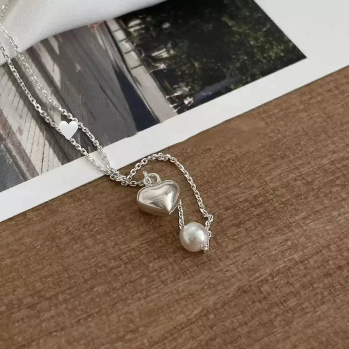 925 Sterling Silver Heart Necklace by Partner Labels