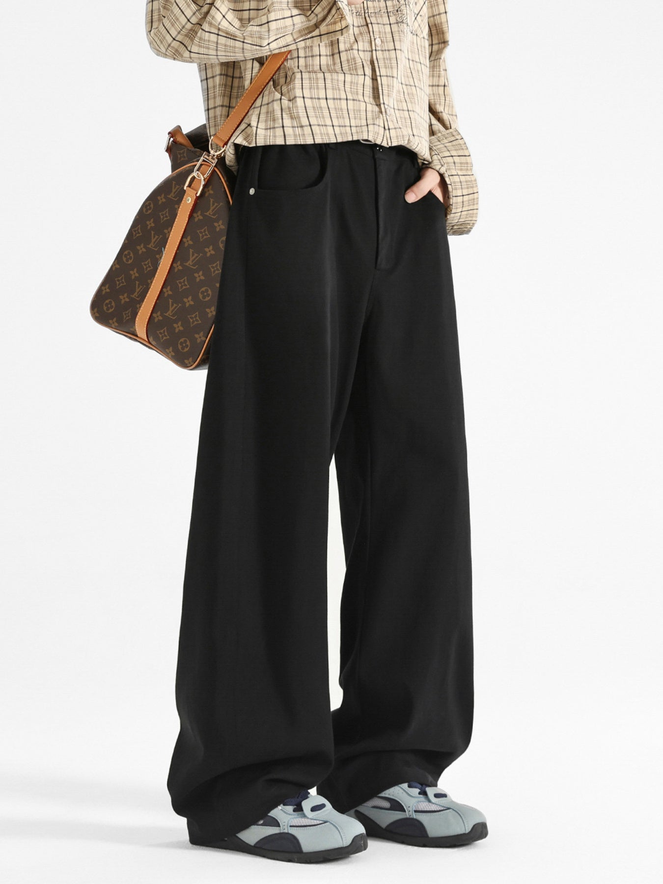 Men's Plus Size Wide Leg Casual Pants by Partner Label