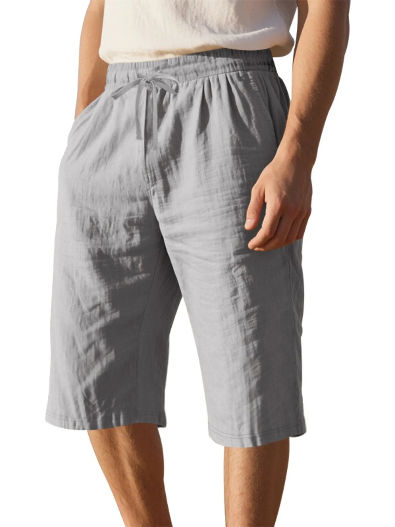 Men's Full Size Casual Drawstring Shorts Plus Size by Trendsi