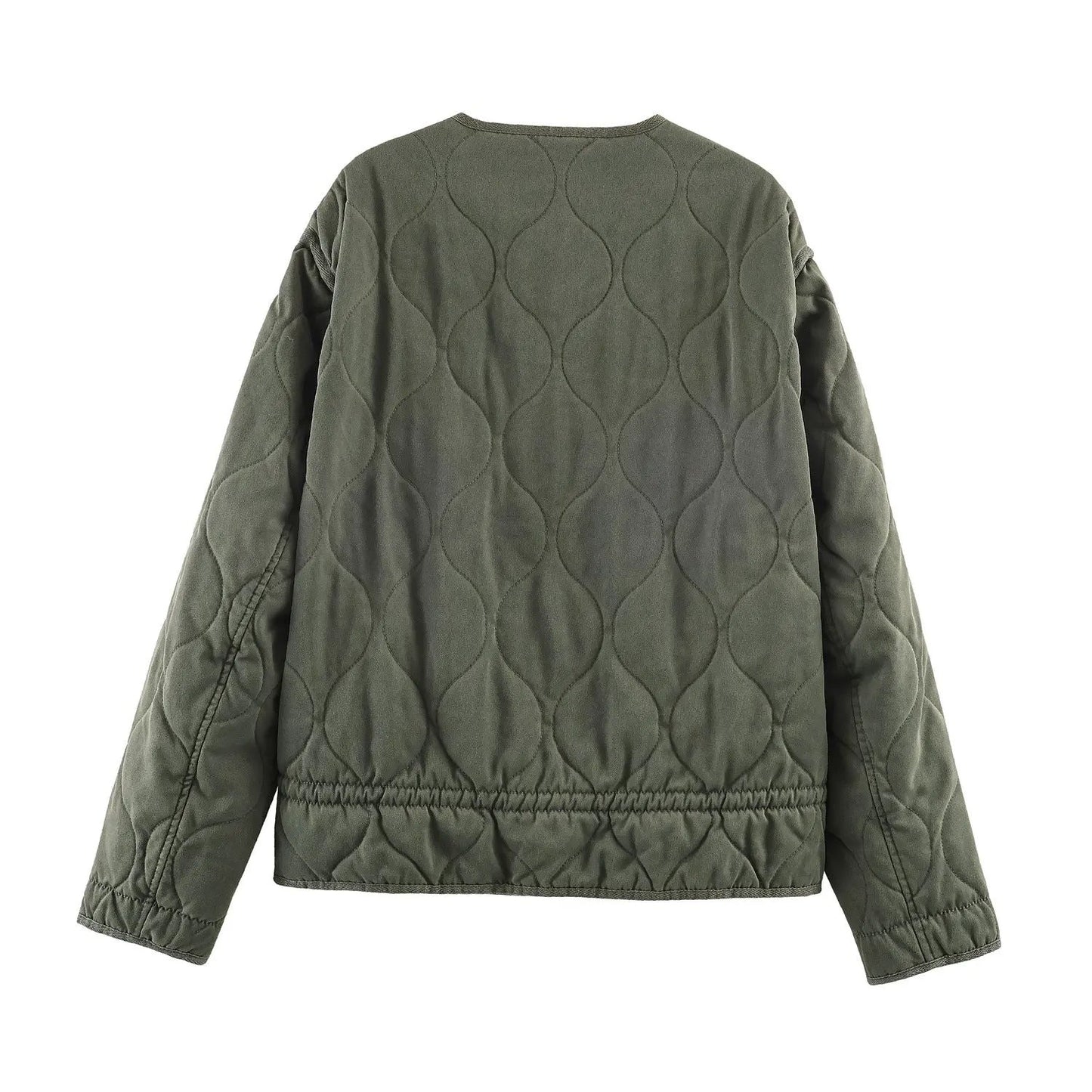 Women's Jacket Olive Green Quilted Liner BYMANYC ® New York SOHO KHAKI ONION QUILLED JACKET - New Collection by BYMANYC ® New York