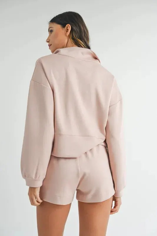 MABLE Half Zip Sweatshirt and Shorts Set by MABLE