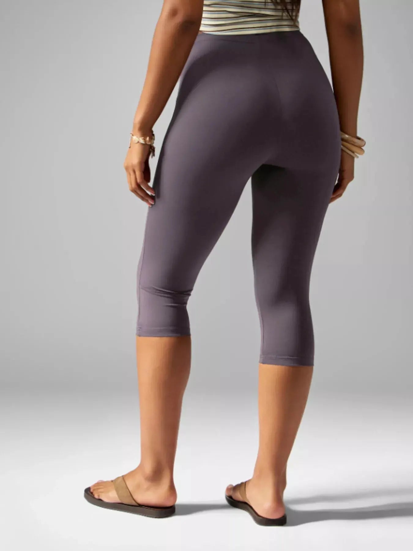 High-Waisted Active Capri Leggings by Trendsi