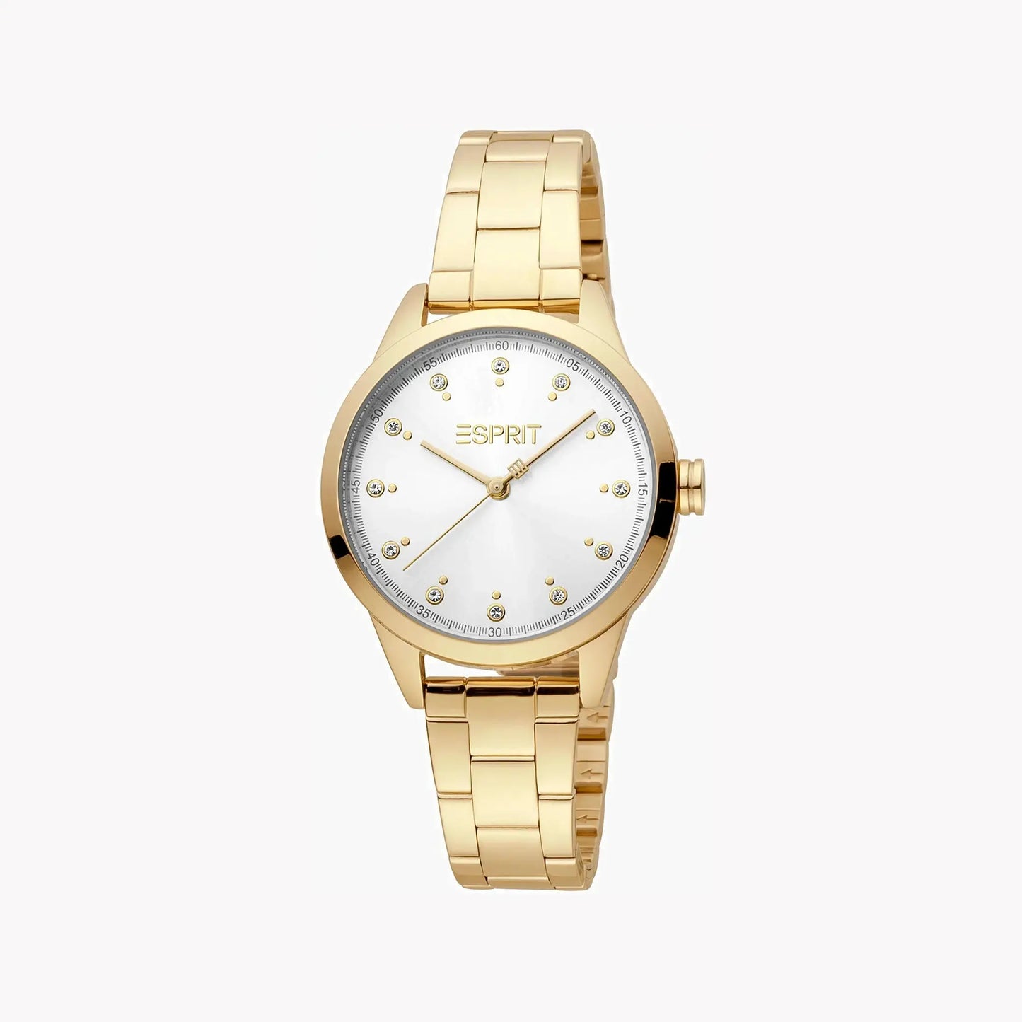 Esprit Women's Gold Stainless Steel Watch, Silver Dial | Es1l006m0035 by ESPRIT