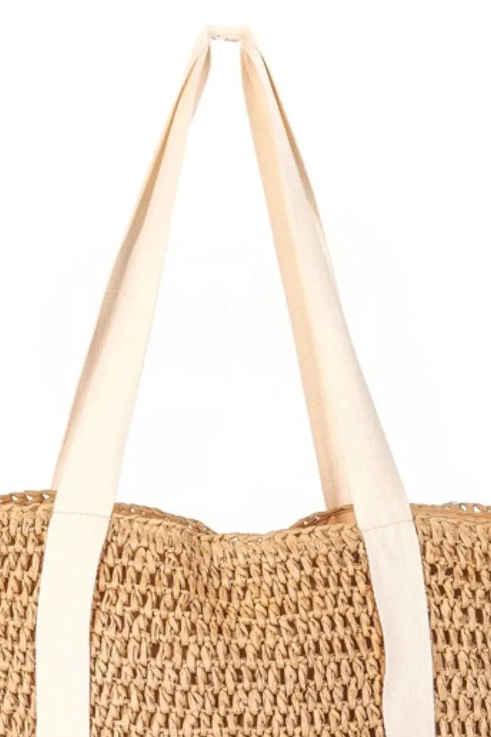 Fame Straw Braided Hat Carrier Tote Bag by Fame