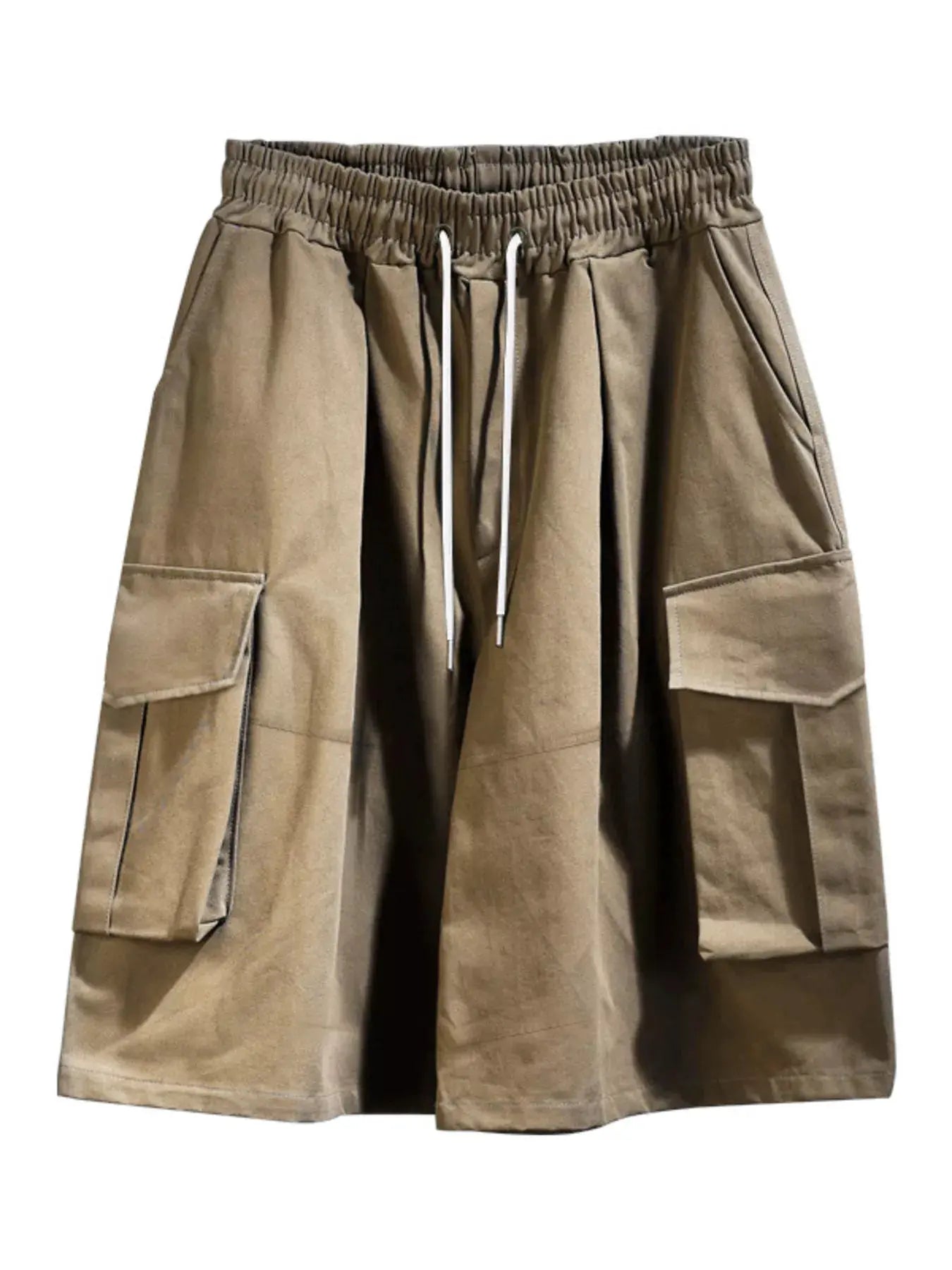 Men's Full Size Cargo Shorts with Drawstring Waist Plus Size by Trendsi