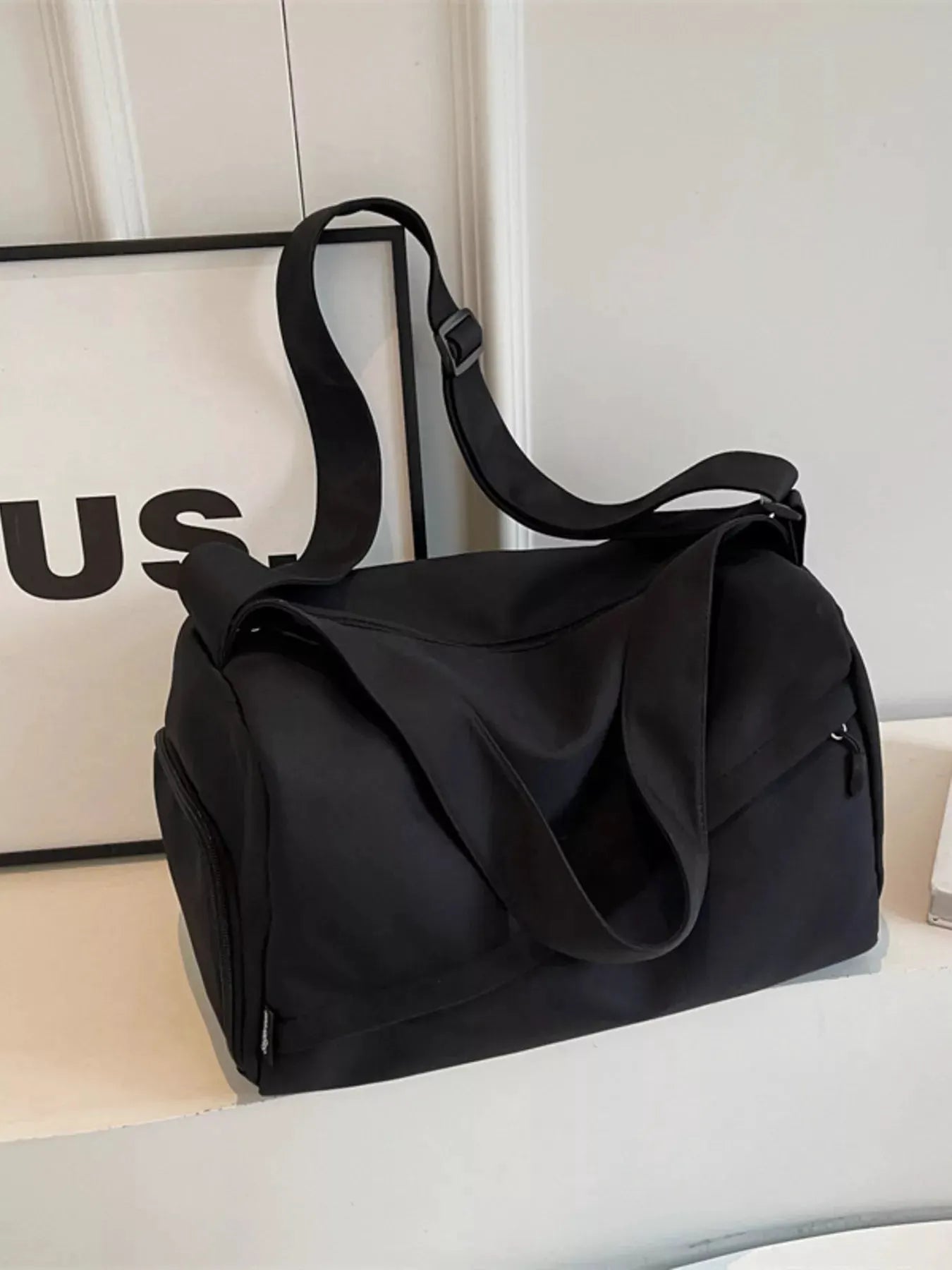 Adjustable Strap Solid Color Travel Bag by Partner Label