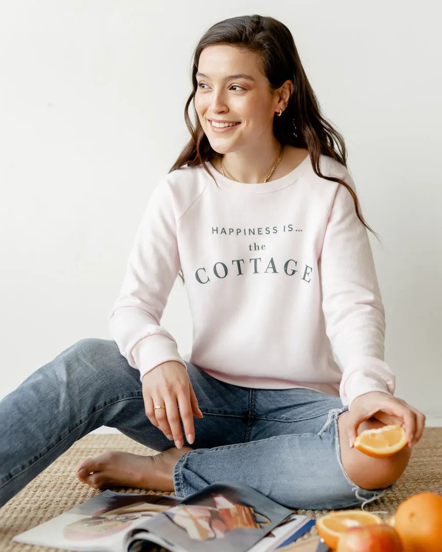 Women's Cottage Crew Sweatshirt, Ballet Pink by Cottage Collection