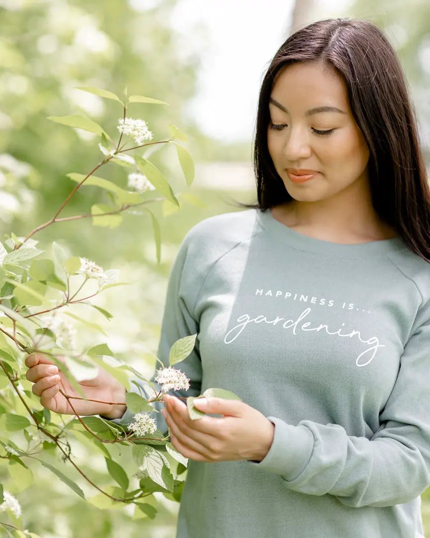 Women's Gardening Crew Sweatshirt, Sage by Gardening