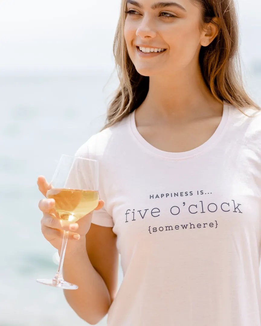 Women's Five O'Clock Bamboo T-Shirt, Ballet Pink by Celebrate Collection