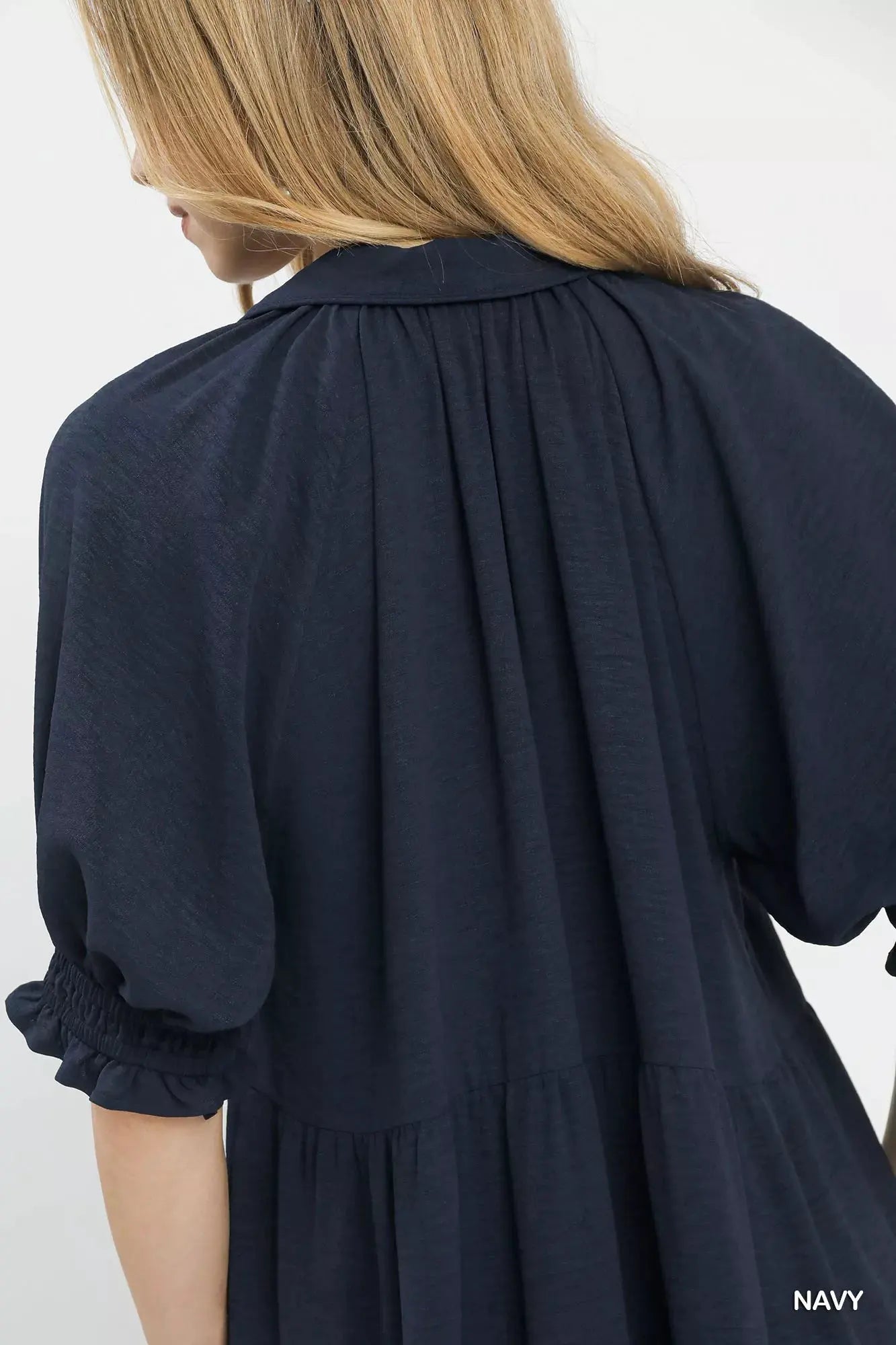Umgee Solid Tiered Midi Dress by Umgee