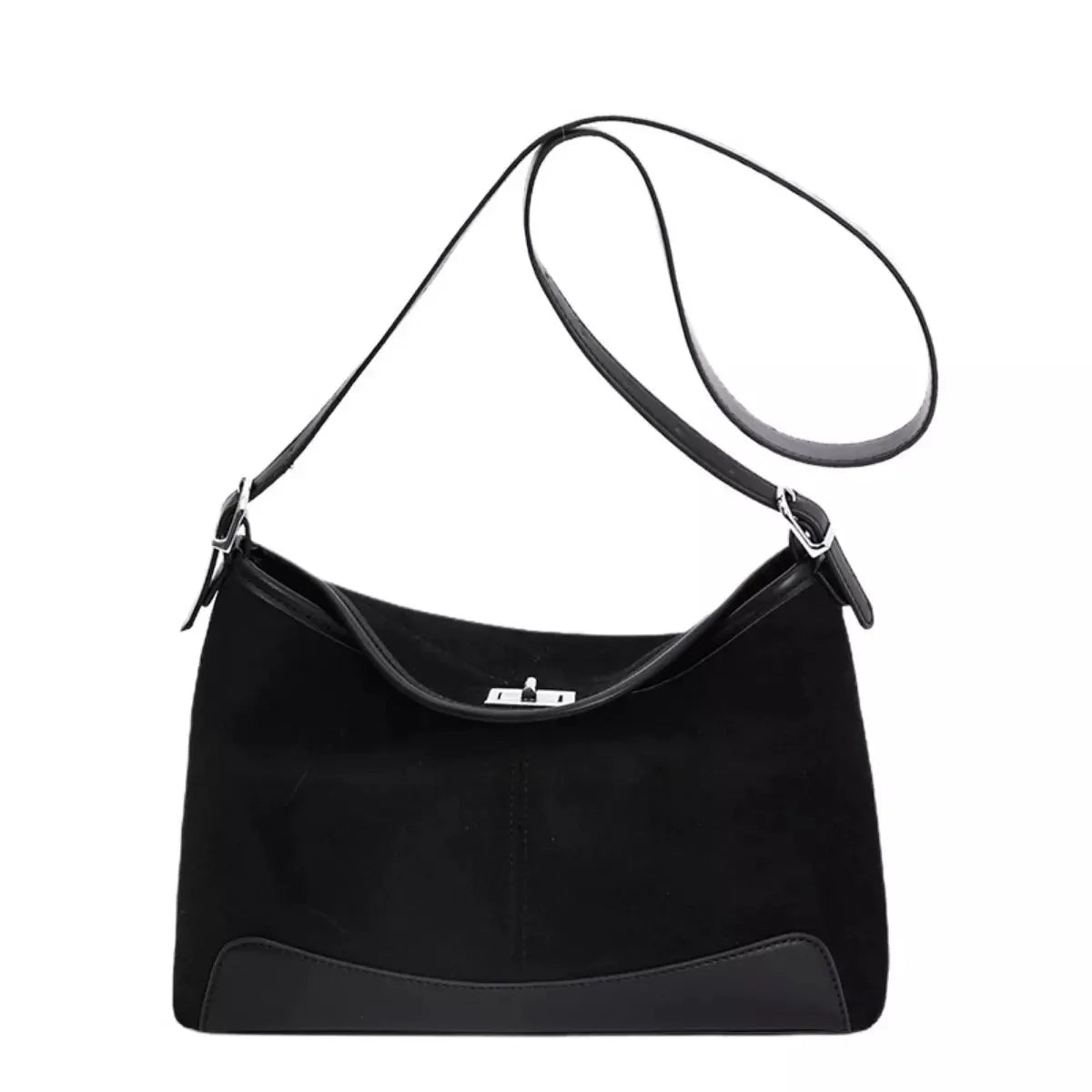 Suede Crossbody Bag with Adjustable Strap by Partner Label