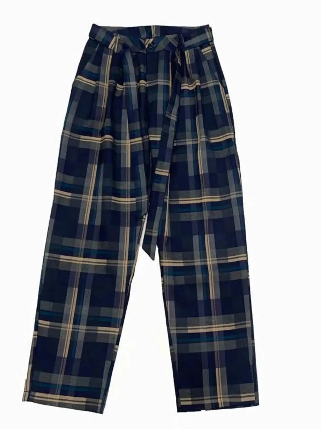 Men's Plus Size Plaid Pattern Relaxed Fit Pants by Trendsi