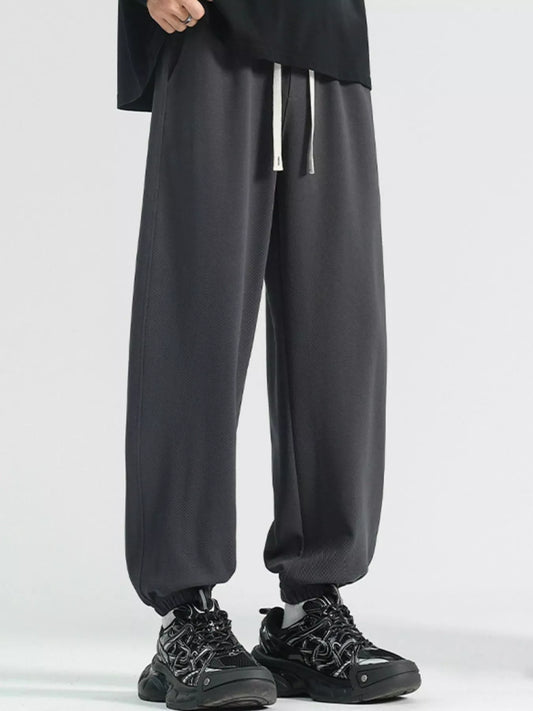 Men's Plus Size Casual Loose Fit Drawstring Pants by Partner Label
