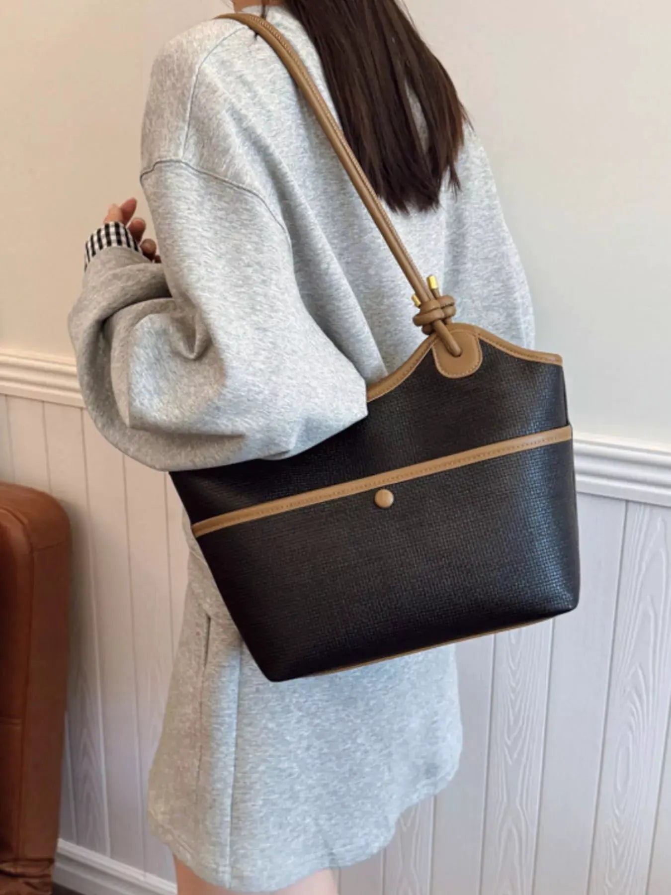 Knotted Strap Tote Bag by Partner Label