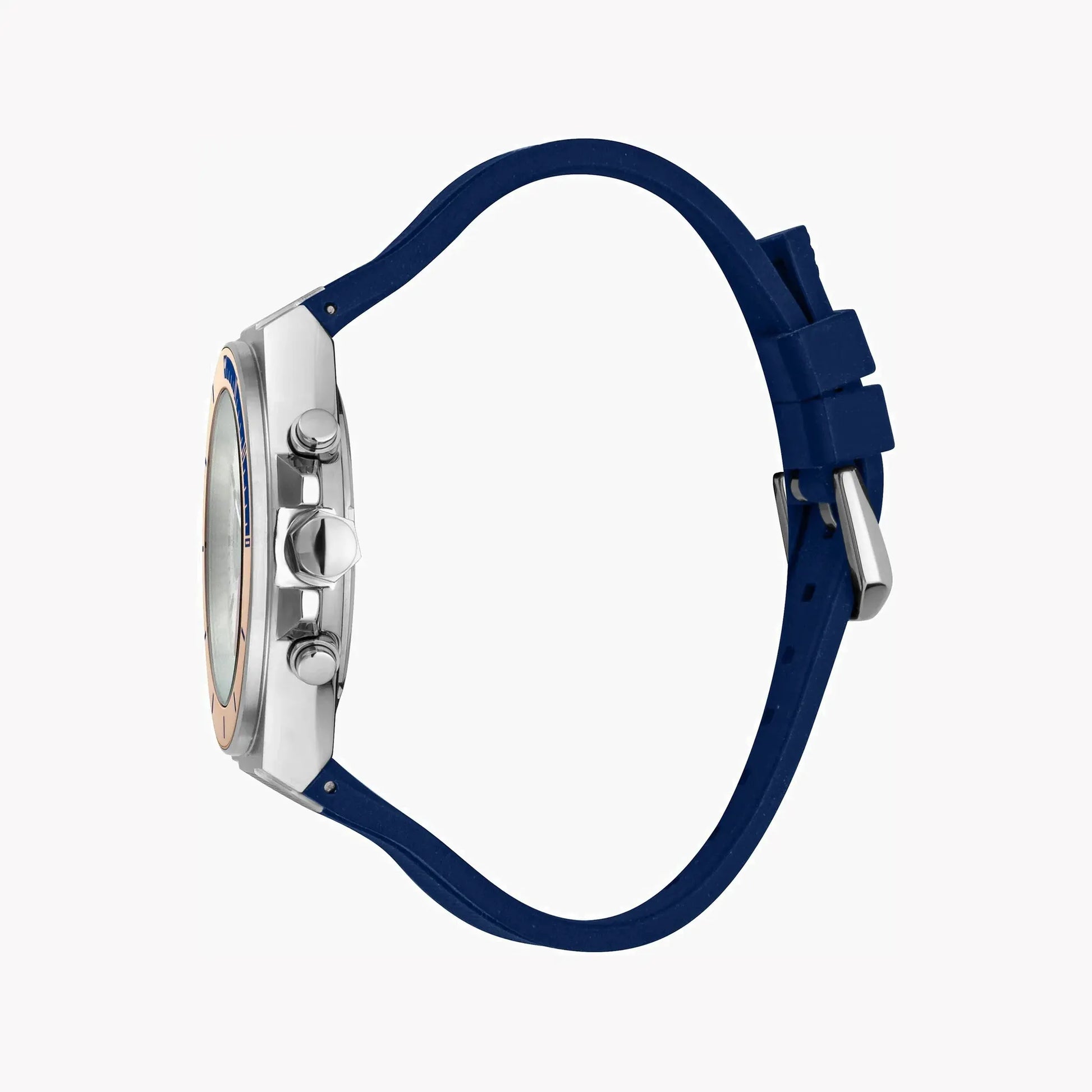 Just Cavalli Men's Blue Silicone Watch, Silver Dial | Jc1g139p0035 by JUST CAVALLI