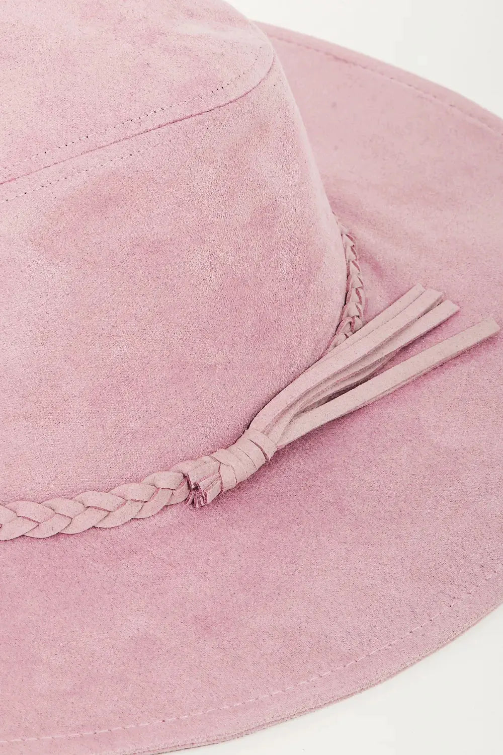 Fame Braided Faux Suede Hat by Fame