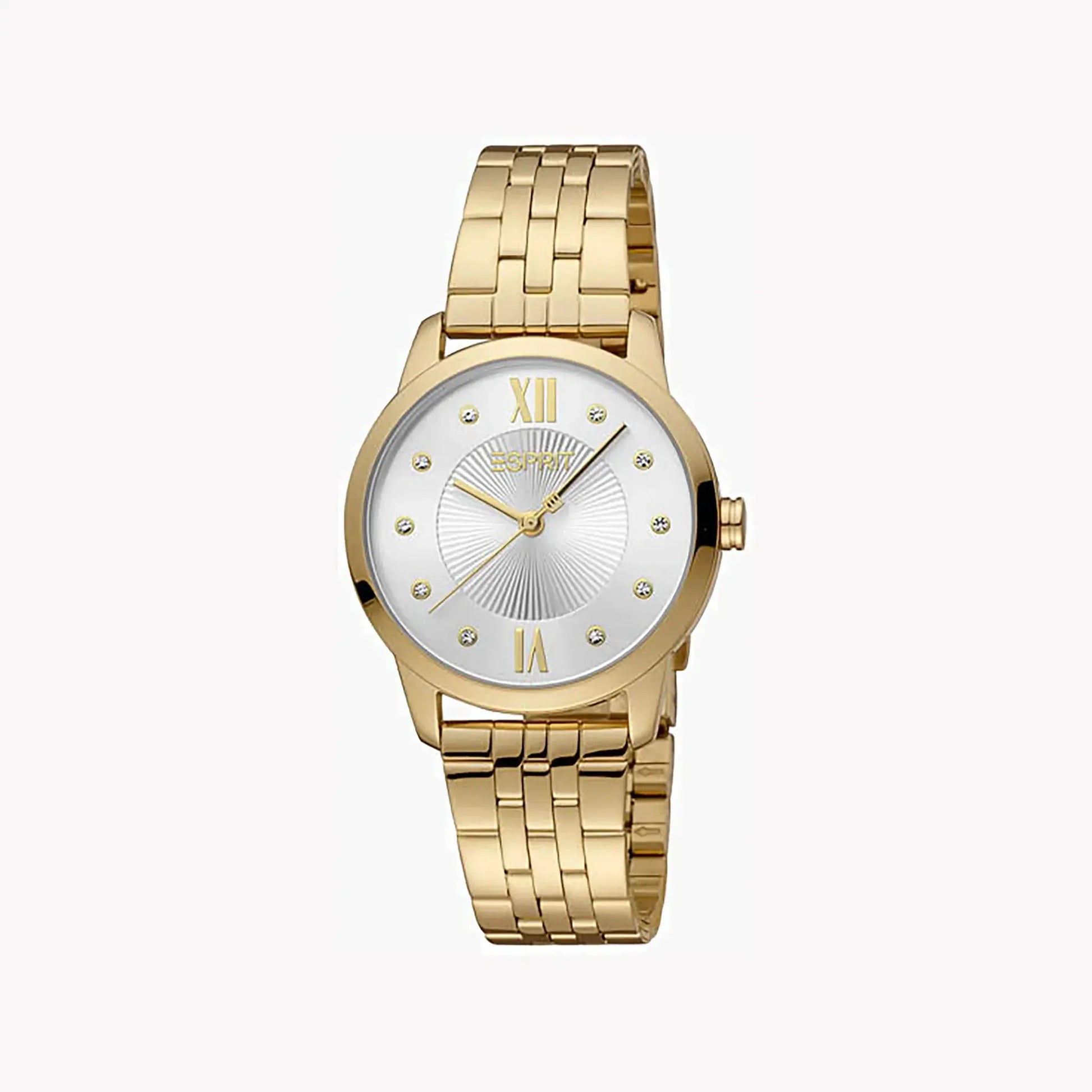 Esprit Women's Gold Stainless Steel Watch, Silver Dial | Es1l144m0025 by ESPRIT