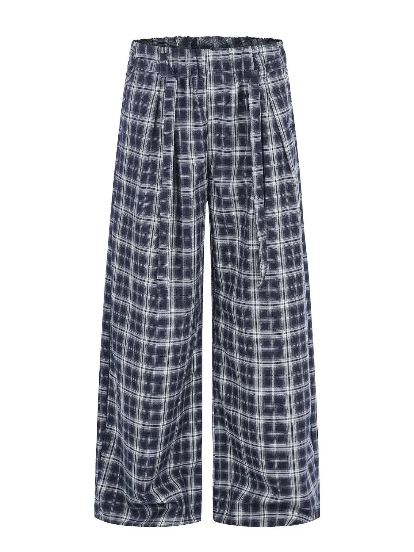 Men's Plaid Wide-Leg Pants by Trendsi