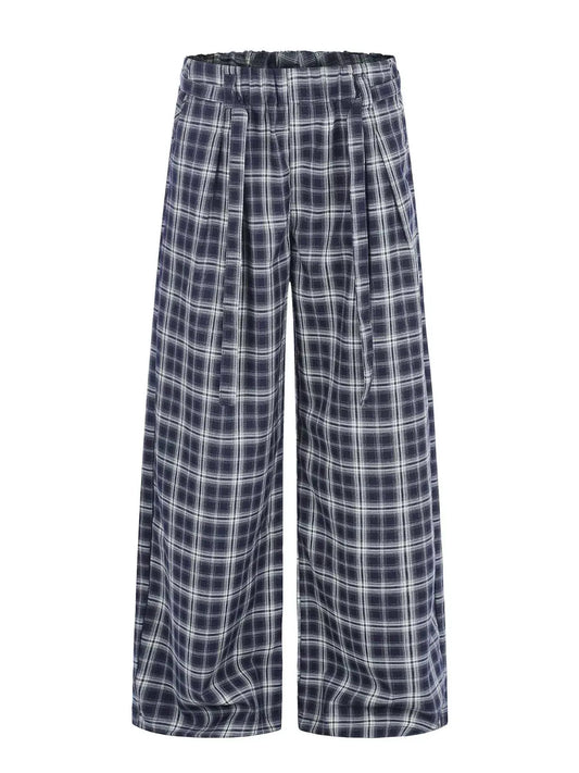 Men's Plaid Wide-Leg Pants by Trendsi