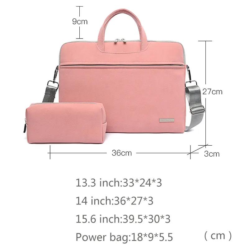 PU Leather Women Laptop Bag Notebook Carrying Case Briefcase For Macbook Air 13.3 14 15.6 Inch Men Handbags Shoulder Mouse Bag by Maiden-Art