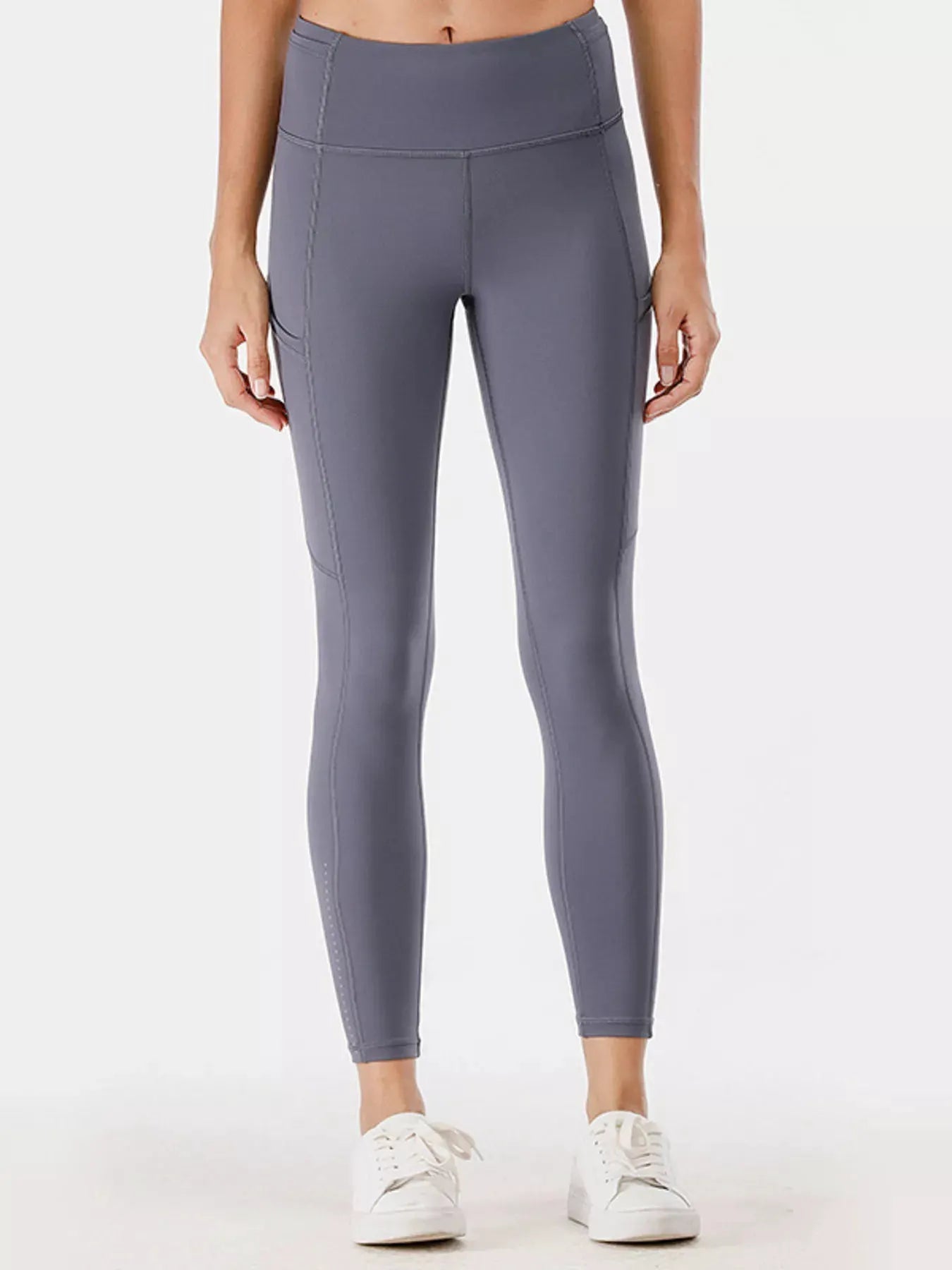 Full Size High-Waisted Active Leggings with Pockets Plus Size by Partner Label