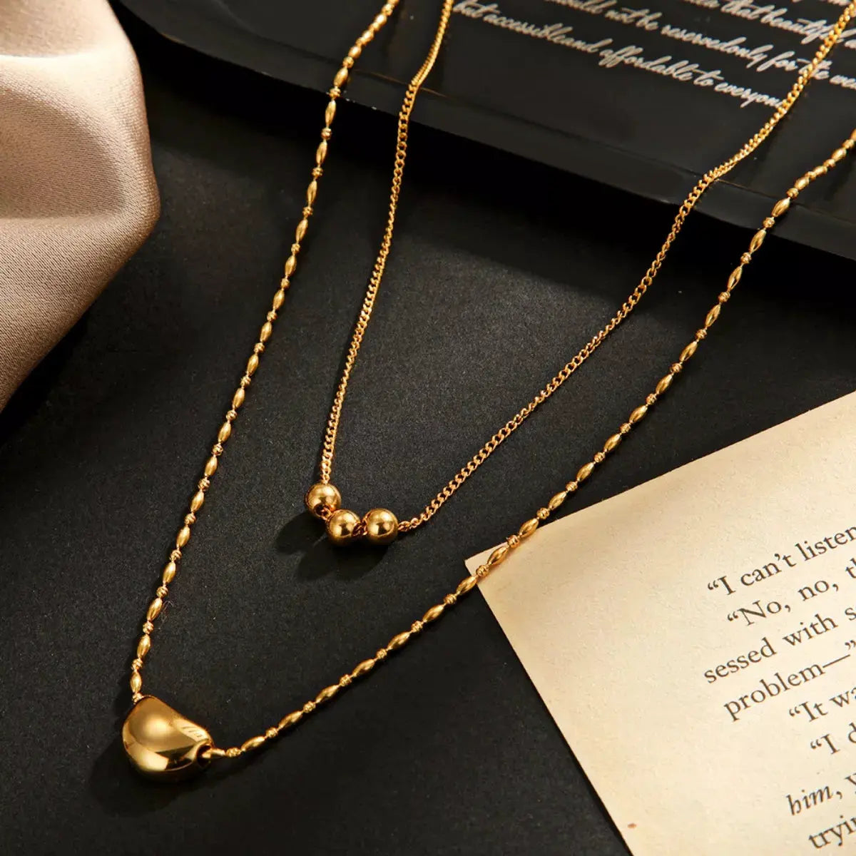 18K Gold-Plated Double Layered Necklace by Partner Labels